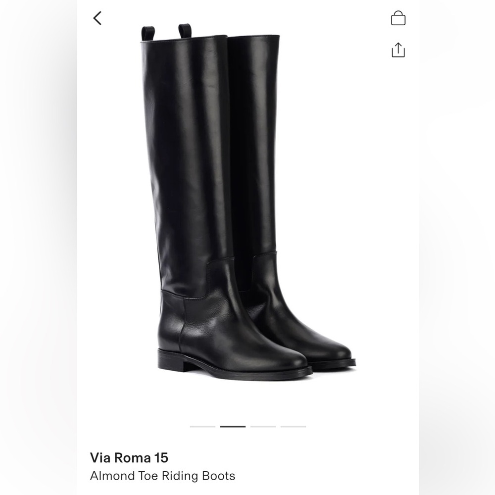 Via Roma 15 Almond Toe Riding Boots EU 39 US9